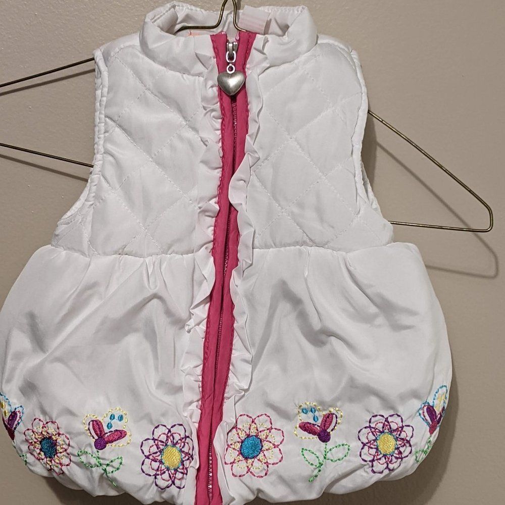 Kids Headquarters Girls Vest with Flowers, 18 Months